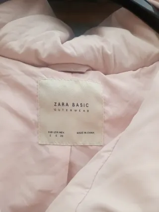 Abrigo Zara rosa talla S