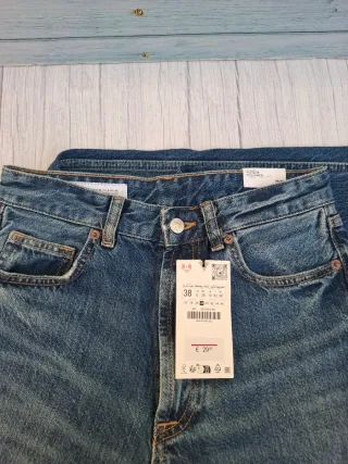 Vaqueros Zara Wide Leg Mujer Talla 38