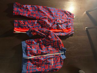 Tuta Palm Angels Blu/Rosso Logo All-Over