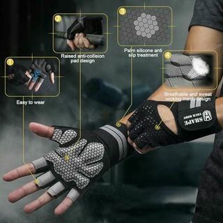 Guanti da palestra traspiranti XL per sollevamento pesi