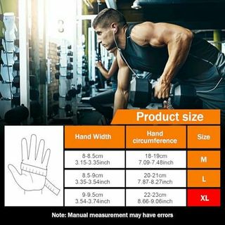 Guanti da palestra traspiranti XL per sollevamento pesi