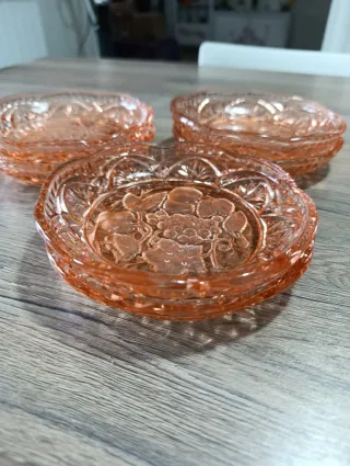 Set 6 Ciotoline/Piattini Vintage Rosa