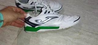 Zapatillas de fútbol sala DRIBLING blancas y verde