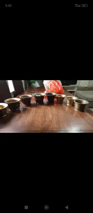 Juego de morteros de bronce