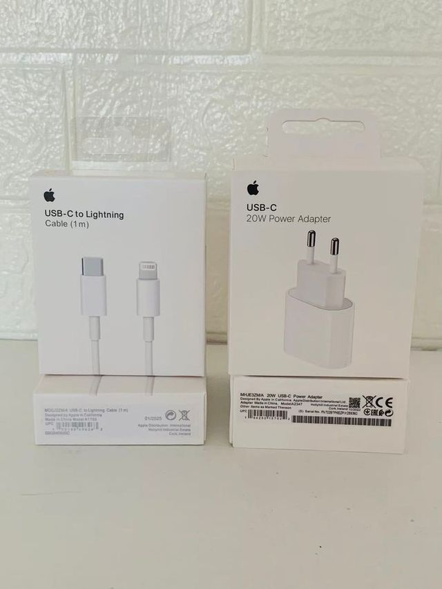 Lote 2 Cargador iPhone Adaptador 20w+C/ Lightning