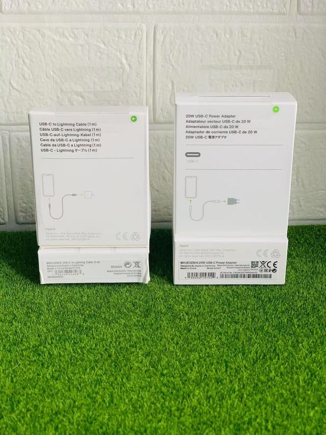 Lote 2 Cargador iPhone Adaptador 20w+C/ Lightning