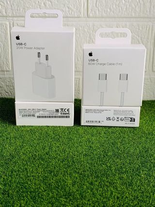 Cargador iPhone Adaptador 20w +Cable C/C 60w 1m.