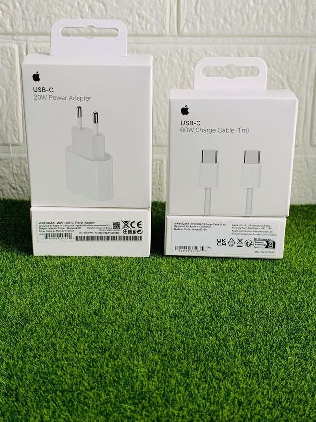 Cargador iPhone Adaptador 20w +Cable C/C 60w 1m.