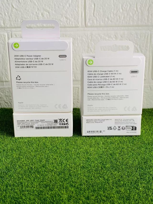 Cargador iPhone Adaptador 20w +Cable C/C 60w 1m.