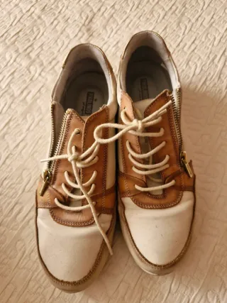 Zapatos Pikolinos Mujer Beige y Marrón