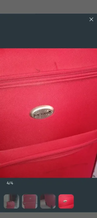 Maleta de viaje Merro roja