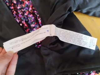 Crop Top Zara lentejuelas T-S