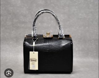 Borsa TOD'S Nero in Coccodrillo