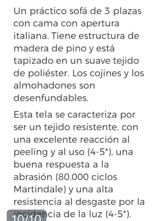 Sofá cama gris El Corte Inglés