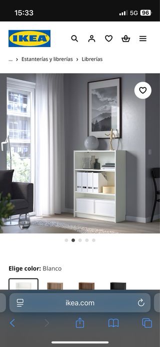 Estantería Librería Ikea Blanca 80x28x106 cm