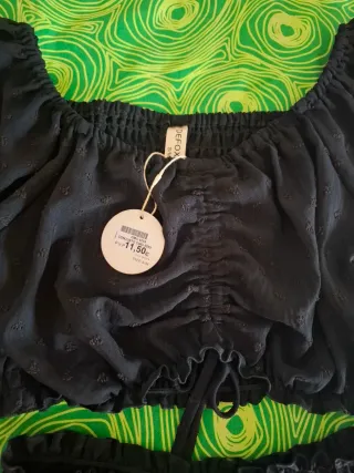 Conjunto top y falda pantalón negro