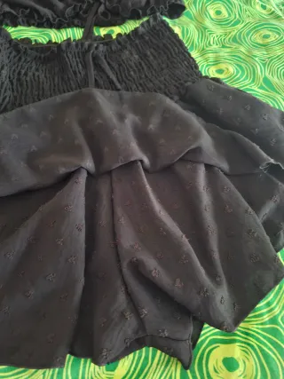 Conjunto top y falda pantalón negro