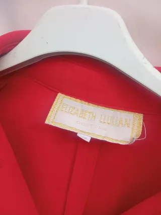 Traje pantalón rojo talla 42 XL