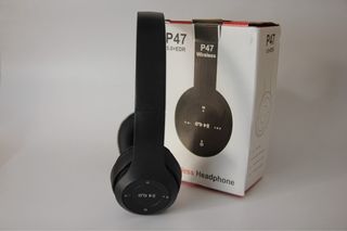 Auriculares Cascos P47 Nuevo en Blanco, Negro