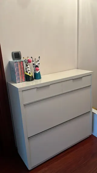 Mueble zapatero blanco