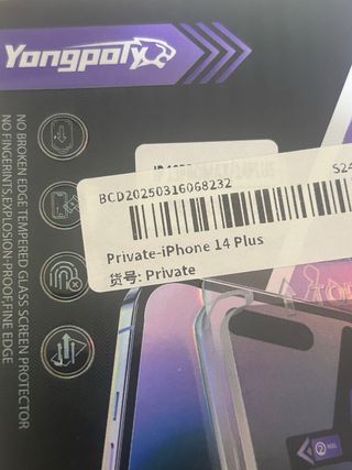 Protettore schermo anti-spia per iPhone 14 Plus