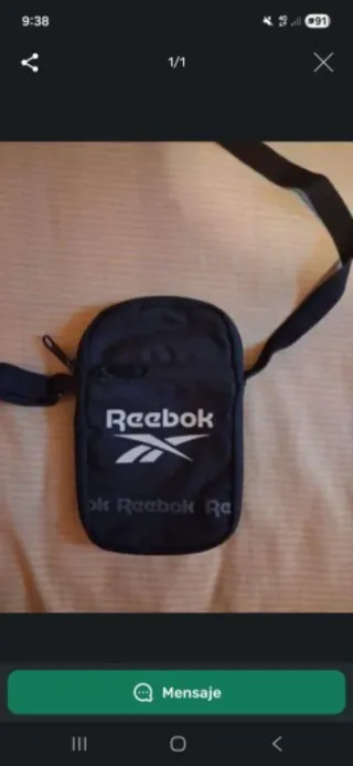 Bandolera Reebok Negra