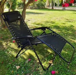 Silla Plegable AKTIVE Gravedad Cero Negra