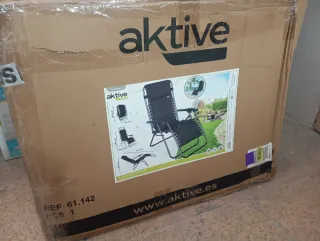 Silla Plegable AKTIVE Gravedad Cero Negra