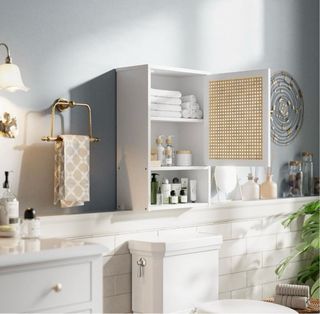 Armario Pared Bambú Blanco Nuevo