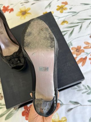 Scarpe décolleté con tacco nere Retrò