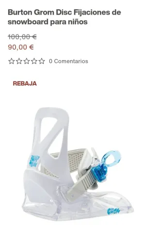 Fijaciones Snowboard Burton Grom Niños