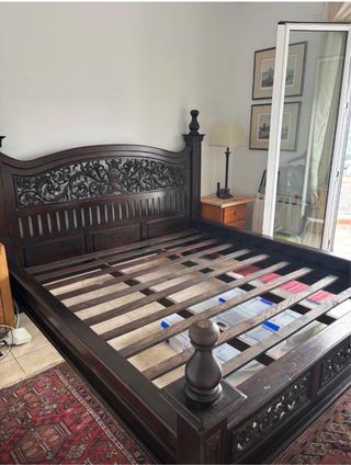 Cama Balinesa Madera Maciza 180x190