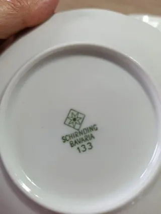 Sei piattini in porcellana Schirnding