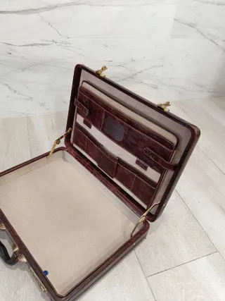 Maletín piel marrón vintage