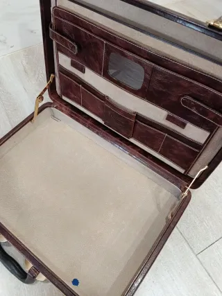 Maletín piel marrón vintage