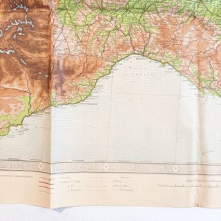 Cartina Ipsometrica Nord Italia 1921