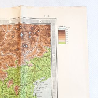 Cartina Ipsometrica Nord Italia 1921