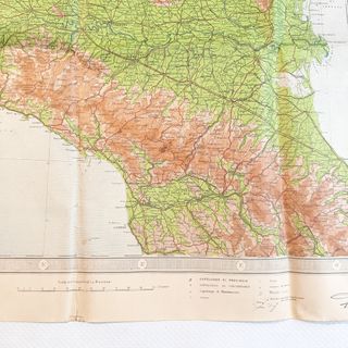 Cartina Ipsometrica Nord Italia 1921