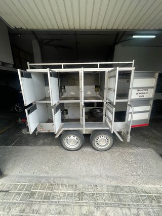 Remolque jaula para perros 2 ejes