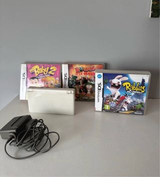 Nintendo DS Blanca + 3 Juegos