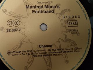 Vinilo Manfred Mann's Earth Band Chance