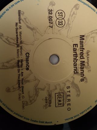 Vinilo Manfred Mann's Earth Band Chance