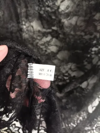 Camisón sexy encaje negro talla única