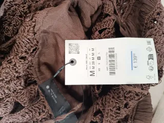 Vestido largo combinado crochet zara ZW Collection