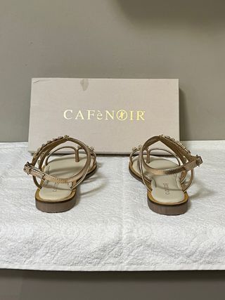 Sandali donna CafèNoir oro Tg 39