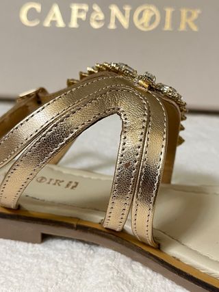 Sandali donna CafèNoir oro Tg 39