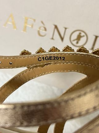 Sandali donna CafèNoir oro Tg 39