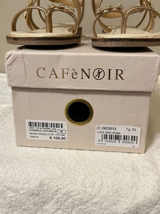 Sandali donna CafèNoir oro Tg 39