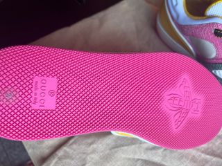 Zapatillas Gucci Basket Verde y Rosa