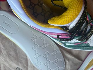 Zapatillas Gucci Basket Verde y Rosa